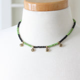 The Encompassed Necklace - Lime Green and Black