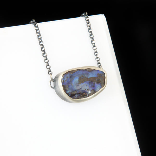 Dark Waters Necklace - Boulder Opal