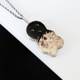 Petrified Palm Wood Ghost Necklace #1