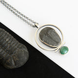 Trilobite and Malachite Necklace