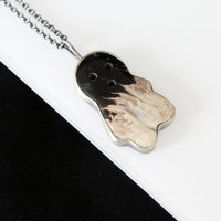 Petrified Palm Wood Ghost Necklace #3