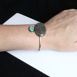 Fossil Coral and Turquoise Cuff