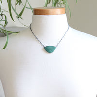 Green Petrified Wood Necklace
